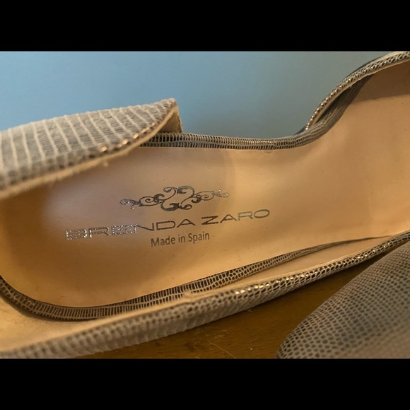 Brenda Zarro medium heel pewter pointed heels - Picture 3 of 5